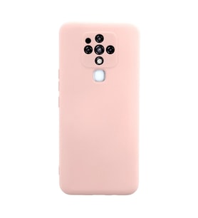 Tecno Camon 16 Kılıf Nano İçi Kadife Silikon - Pudra