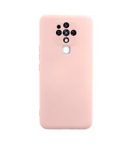Tecno Camon 16 Kılıf Nano İçi Kadife Silikon - Pudra