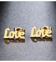 Kişiye Özel 925 Ayar Gümüş Love Küpe