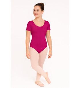 Kısa Kollu Full Lycra Cotton Bale Mayosu-Yetişkin (Fuşya)