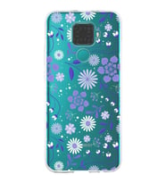 Huawei Mate 30 Lite Uyumlu Kapak Flowers Tasarımlı Şeffaf Silikon Kılıf