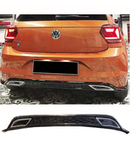 Vw Polo Mk6 Sport Difüzör Parlak Siyah Egzoz Görünüm 2018 2019 2020 Arka-difizör-bodykit-ek-karlık