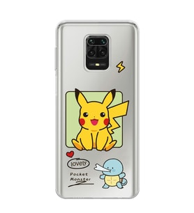 Redmi Note 9 Pro / 9s Uyumlu Pokemon Pikachu Tasarımlı Şeffaf Telefon Kılıfı