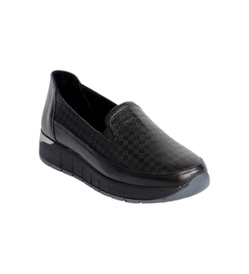 Mammamia D24ya-3655 Kadın Deri Casual Ayakkabı (Siyah)