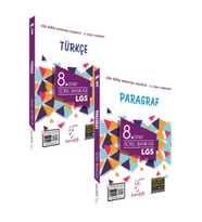 Karekök Yayınları Karekök 8.Sınıf LGS Türkçe Paragraf Kafadar İkili Soru Bankası Seti (Yeni Baskı) (Çok Renkli)