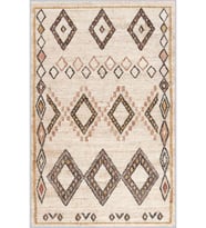 Eliana Home Baskılı, Yıkanabilir Kaymaz Taban Salon Halısı LNA1010 100x150 cm (Bej)
