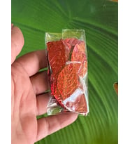 3X2 CM 50 ADET KABARTMA LAZER KESİM YAPRAK PUL PAYET ÇANTA PULU (Kırmızı)