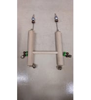 Netx Kuş Oyuncak H Şekilli 29x20cm Çift Askılı Muhabbet ve Paraket için uygundur