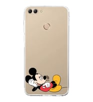Huawei Y9 2018  Kamera korumalı Kapak Mickey Mouse Tasarımlı  Şeffaf Kılıf