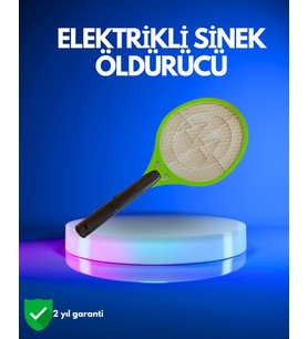 Pil ile Çalışan Elektrikli Sivrisinek Raketi Kimyasal İçermeyen Hijyenik Çözüm