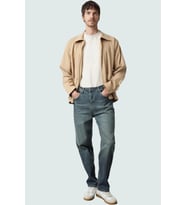 Erkek Denim Straight Fit Bol Kot Pantolon Pamuk Rahat Günlük Stil Yaz Aylarının Vazgeçilmezi (Lacivert)