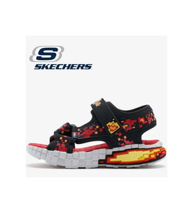 Skechers Megacraft Megasplash 4K 402161L-BKRD Ortopedik Çocuk Sandalet