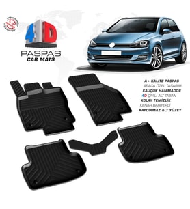 Drs Tuning Golf 7 4D Araca Özel Havuzlu Kauçuk Paspas 2013-2020