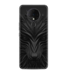 Tecno Spark 6 Kılıf Resimli Silikon Kılıf Black Fox 1325
