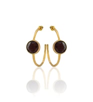 Kadir Jewellery 22 Ayar Altın Kaplama Kadın Taşlı Küpe -El İşçiliği Ve Hipoalerjenik Küpe