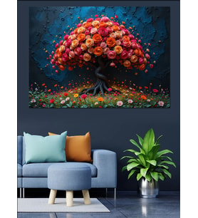 Modern Güneş Çiçeği Dekoratif Kanvas - Mdf Ahşap Tablo