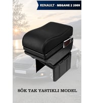 renault megane 2 2009 kol dayama Siyah Lüks geniş model Yastıklı Deri