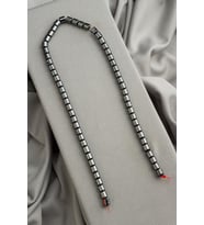 Hematit Doğal Taş Parlak Füme Silindir Kesim 6x6mm Dizi