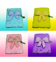 BAM KİLİTLİ KURDELALI PELUŞ DEFTER