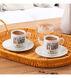 Porsima 08 Porselen 12 Parça Türk Kahve Fincan Takımı 90ml