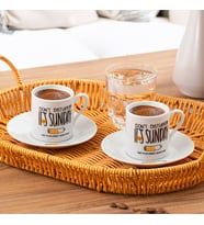 Porsima 08 Porselen 12 Parça Türk Kahve Fincan Takımı 90ml