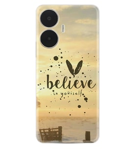Realme C55 Kılıf Resimli Desenli Baskılı Silikon Belive in Yourself 1316