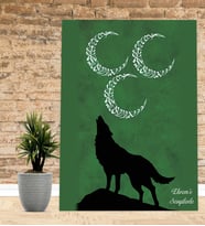 Kişiye Özel Bozkurt  Tasarımlı Kanvas Tablo 30x50 cm