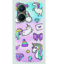 Vivo Y27 Kılıf Silikon Desen Özel Seri Unicorn Mektup 1800