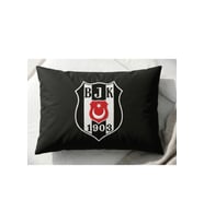 Siyah Beyaz Taraftar Yastık Kılıfı 50x70 cm 1 Adet