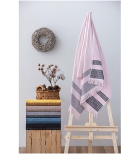 Cotton box Twins Bukle  Havlu 75x150 Pudra