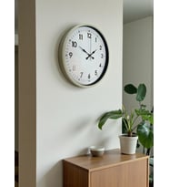 36 Cm Krem Dekoratif Duvar Saati (Standart)