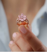 925 Ayar Gümüş Lotus Çiçeği Yüzük