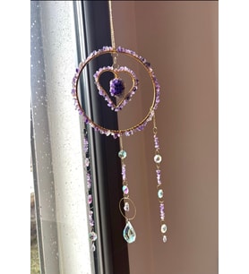 Sevgililer Günü Hediyesi Marmaris Hediye Sun Catcher Dekorasyon (Mor)