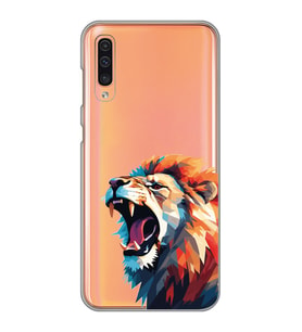 Samsung Galaxy A50 - A30S - A50S Uyumlu Aslan Tasarımlı Şeffaf Telefon Kılıfı