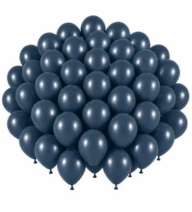 Derin Okyanus Renk Lateks Retro Balon (30 cm) - 50 Adet
