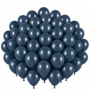 Derin Okyanus Renk Lateks Retro Balon (30 cm) - 50 Adet
