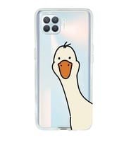 Oppo Reno 4 Lite Uyumlu Sevimli Ördek Desenli Şeffaf Telefon Kılıfı