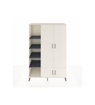 Hyperion Dolap 6 Raflı 4 Kapaklı Tek Askılı 132x44x195 Aytaşı-Aytaşı/Antrasit