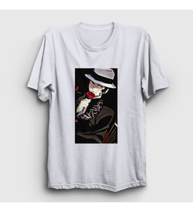 Presmono Unisex Beyaz Muzan Kibutsuji Anime Demon Slayer Kimetsu No Yaiba T-Shirt 308668tt (Beyaz)