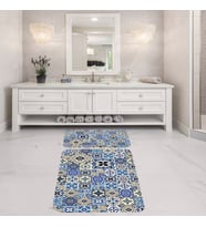 Banyo Halısı Ikili Klozet Takımı Kaymaz Tabanlı Banyo Paspas Takımı (Karışık)