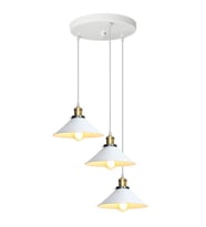 RİOLİGHT VİNTAGE2,RETRO,RUSTİK BEYAZ 3XE27 DUYLU METAL SARKIT AVİZE TABAN ÇAPI:30CM
