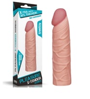X-LARGE 3 CM Dolgulu Realistik Penis Kılıfı Uzatmalı