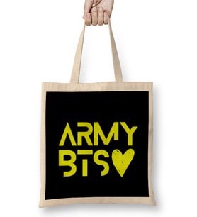 ARMY BTS Bez Çanta Uzun Saplı