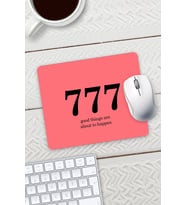 777 Olumlama Baskılı Mouse Pad 23x19cm Fare Altlığı Kaydırmaz Taban