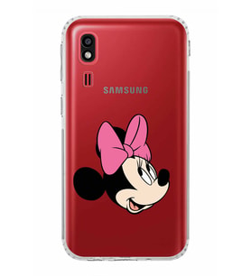 Samsung Galaxy A2 Core  Kamera Korumalı  Kapak Minnie Mouse Tasarımlı  Şeffaf Kılıf