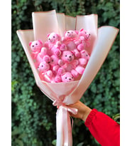 Pembe Ayıcık Buketi , Sevgililer Günü Hediyesi, Sevgiliye Hediye, Doğum Günü Hediyesi, Yeni İş Hediyesi, Geçmiş Olsun Hediyesi, Altın Kolye, Kız Arkadaş Hediyesi, Hediye Altın Kolye