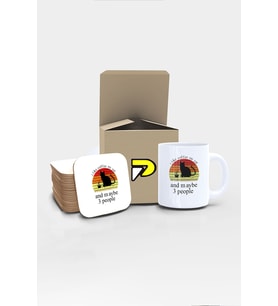 I Like Coffee My Cat Kedi Tasarımlı Baskılı Kupa Bardak Seti