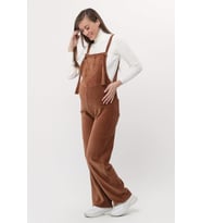 Luvmabelly MYRA6114 - Camel Kadife Hamile Salopet (Kahverengi)