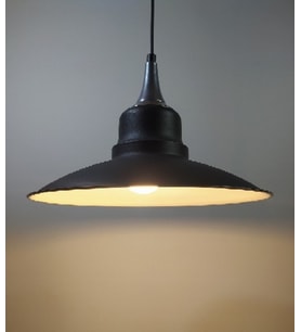 RİOLİGHT RETRO TEKLİ METAL SARKIT ÇAP: 30CM (Siyah)