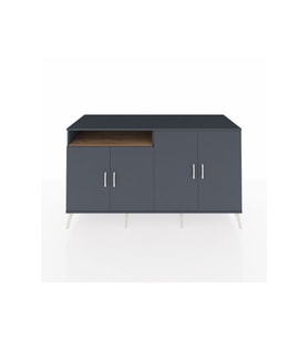 Kronos Konsol 4 Raflı 4 Kapaklı 176x59x99 Antrasit-Antrasit/Çam